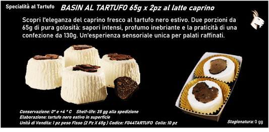 BASIN AL TARTUFO 65g x 2pz al latte caprino