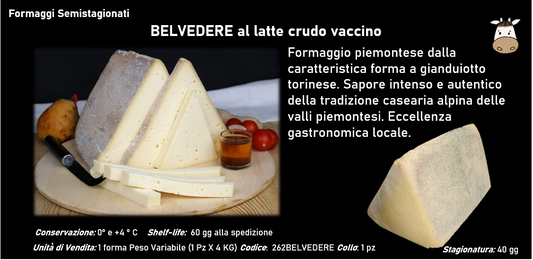BELVEDERE al latte crudo vaccino