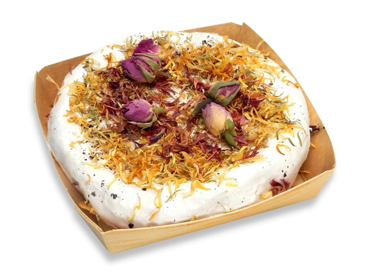CACIUOLA FIORI E PETALI ROSA al latte vaccino 200g peso medio