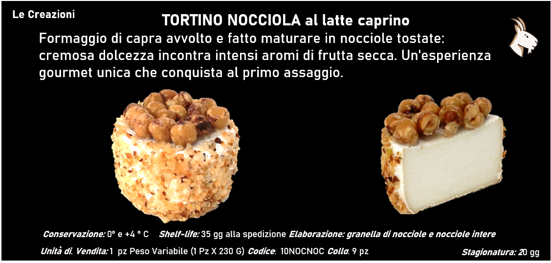 TORTINO NOCCIOLA al latte caprino