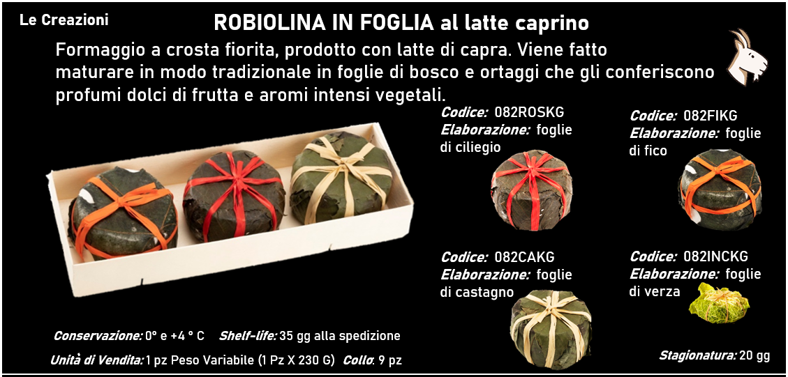 ROBIOLINA IN FOGLIA al latte caprino