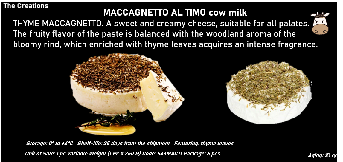 MACCAGNETTO AL TIMO al latte vaccino