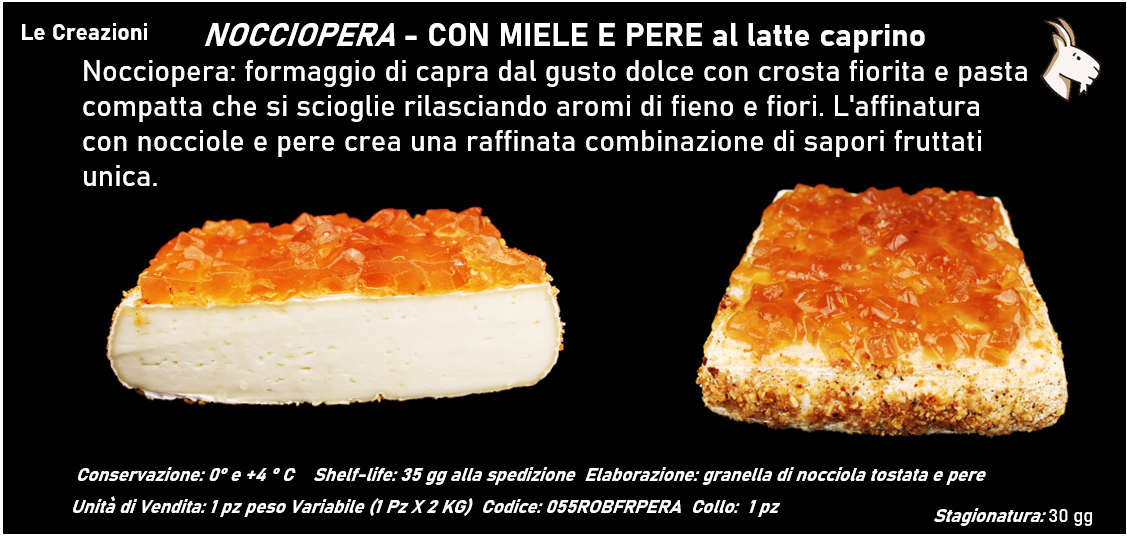 NOCCIOPERA - CON MIELE E PERE al latte caprino