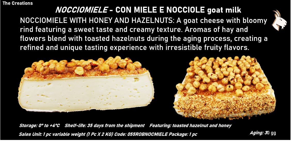 NOCCIOMIELE - CON MIELE E NOCCIOLE al latte caprino