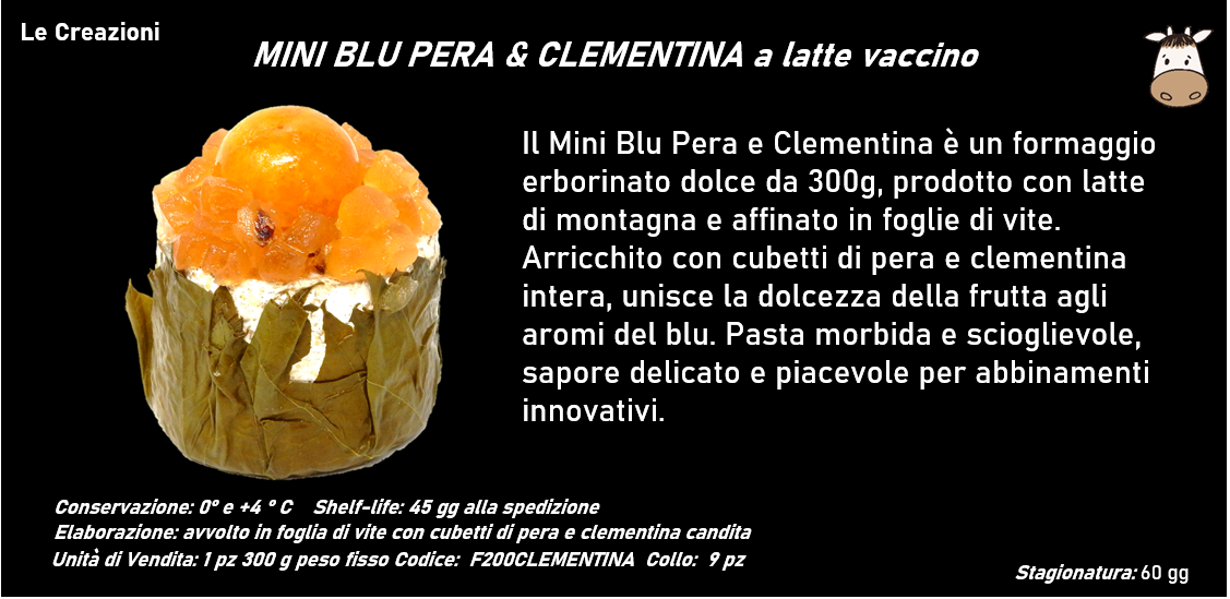 MINI BLU PERA & CLEMENTINA a latte vaccino