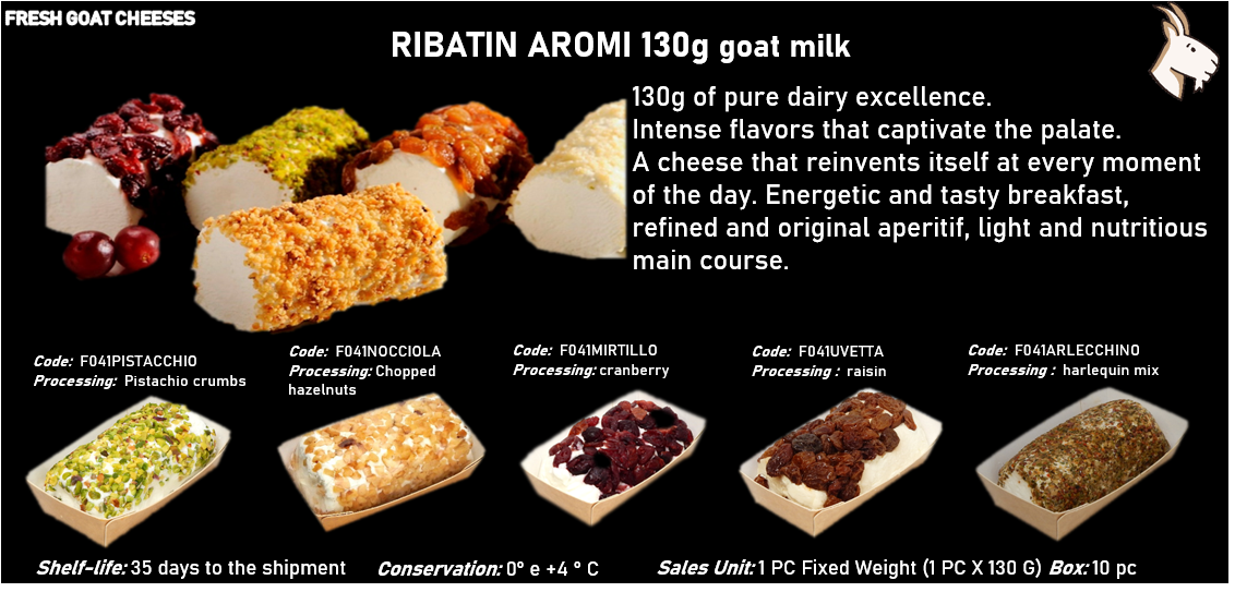 RIBATIN 130g al latte caprino - RIBATIN AROMI 130g al latte caprino
