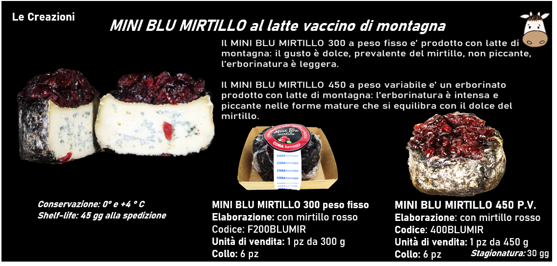 MINI BLU MIRTILLO al latte vaccino di montagna