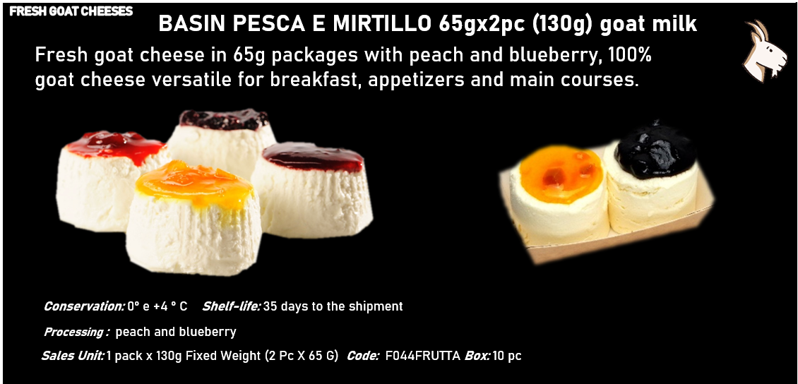 BASIN PESCA E MIRTILLO 65gx2pz (130g) al latte caprino