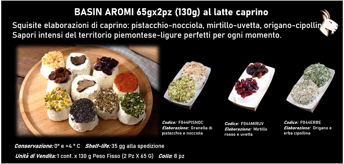 BASIN AROMI 65gx2pz (130g) al latte caprino