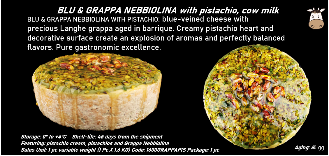 BLU & GRAPPA NEBBIOLINA con pistacchio al latte vaccino