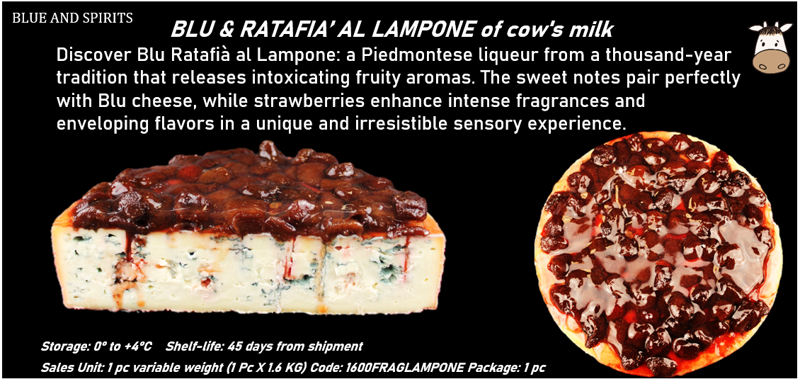 BLU & RATAFIA’ AL LAMPONE al latte vaccino