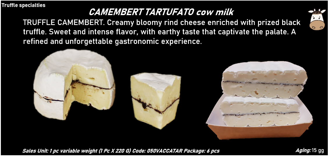 CAMEMBERT TARTUFATO al latte vaccino