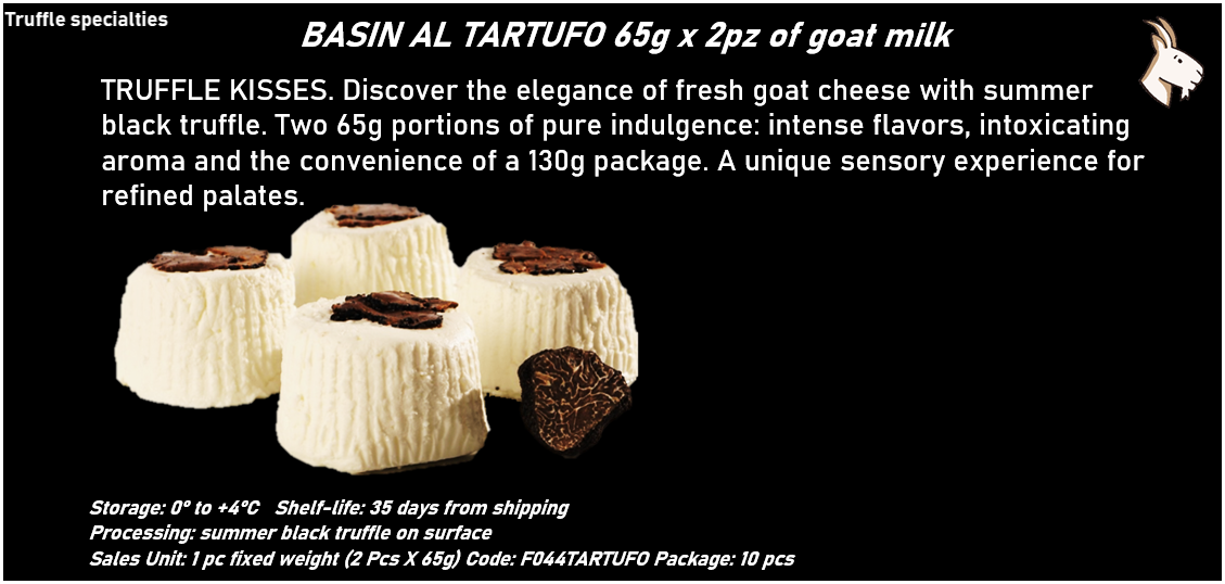BASIN AL TARTUFO 65g x 2pz al latte caprino