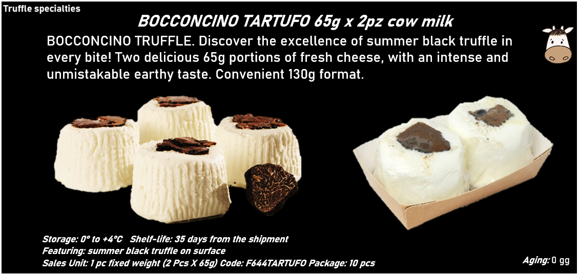 BOCCONCINO TARTUFO 65g x 2pz al latte vaccino