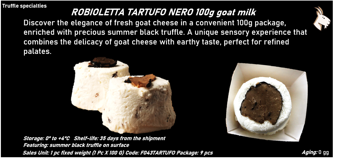 ROBIOLETTA TARTUFO NERO 100g al latte caprino