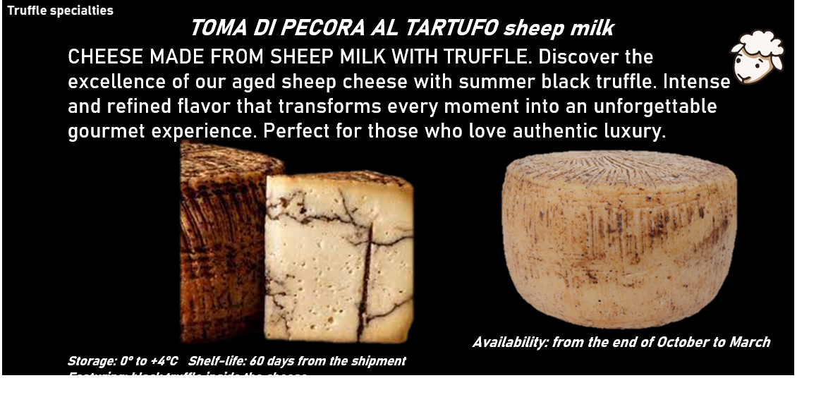 TOMA DI PECORA AL TARTUFO al latte ovino