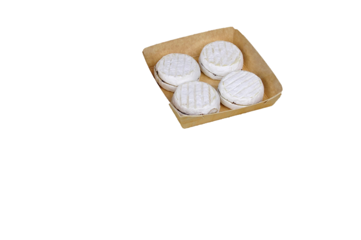 MINI CAMEMBERT 30g x 4pz al latte vaccino 120g peso fisso - naturale - carbone vegetale - tartufo - aglio orsino. -