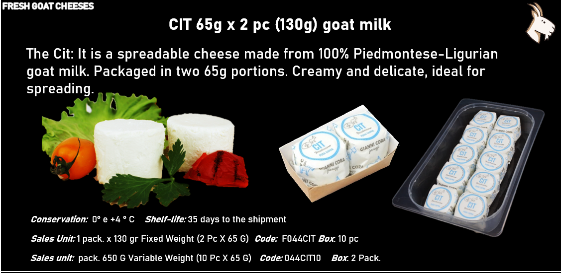 CIT (65gx2pz)  al latte di capra 130g peso fisso