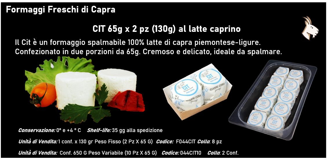 CIT (65gx2pz)  al latte di capra 130g peso fisso