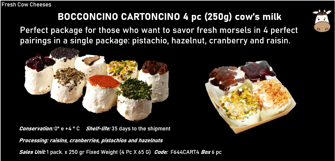 BOCCONCINO CARTONCINO 4 pz (250g) al latte vaccino