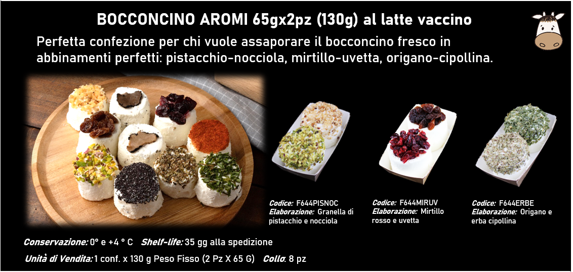 BOCCONCINO AROMI 65gx2pz (130g) al latte vaccino