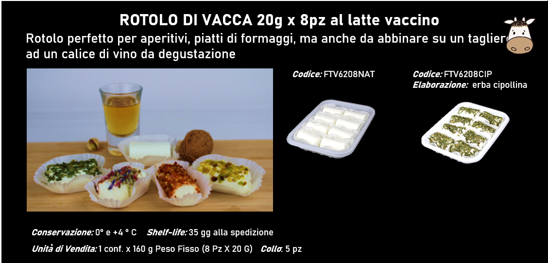 ROTOLO DI VACCA MONOGUSTO 20g x 8pz al latte vaccino