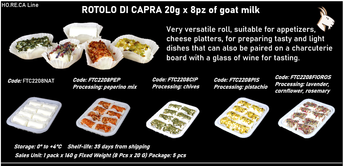 ROTOLO DI CAPRA MONOGUSTO 20g x 8pz al latte caprino