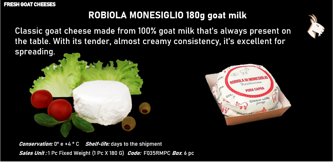 ROBIOLA MONESIGLIO 180g al latte caprino