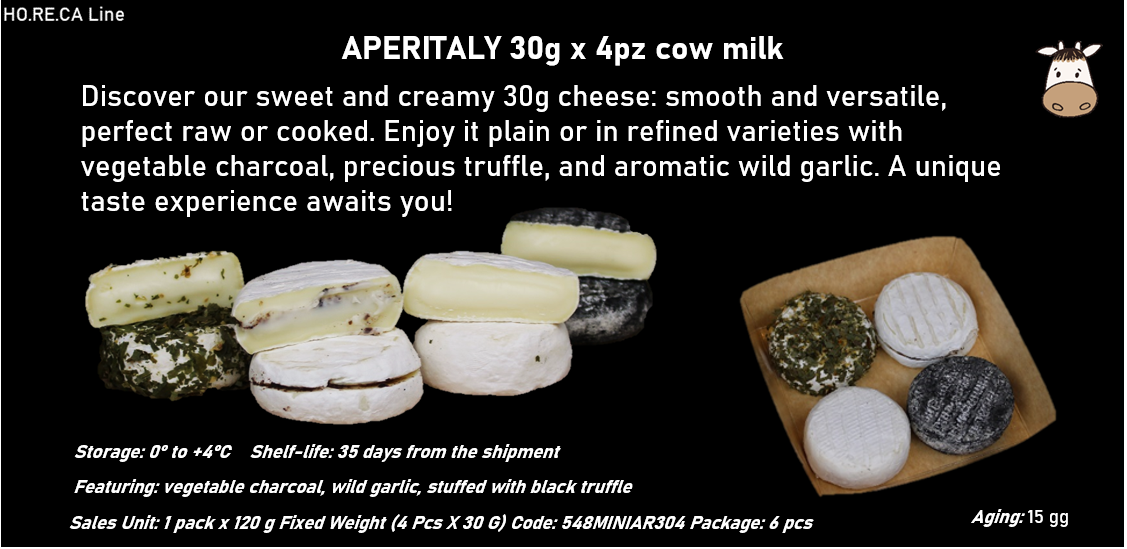 APERITALY 4PZx30G al latte vaccino 120g a peso fisso