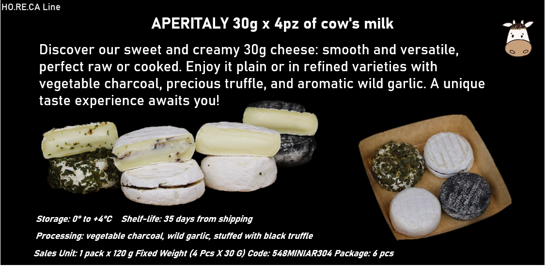 APERITALY 4PZx30G al latte vaccino 120g a peso fisso