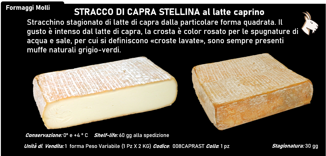 STRACCO DI CAPRA STELLINA al latte caprino