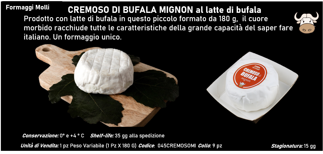 CREMOSO DI BUFALA MIGNON al latte di bufala