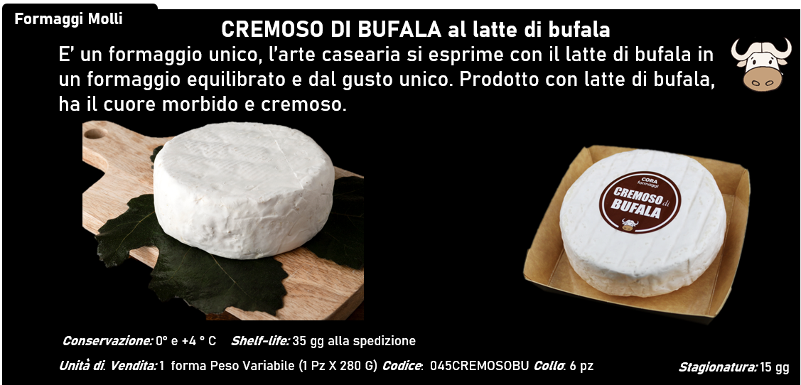 CREMOSO DI BUFALA al latte di bufala