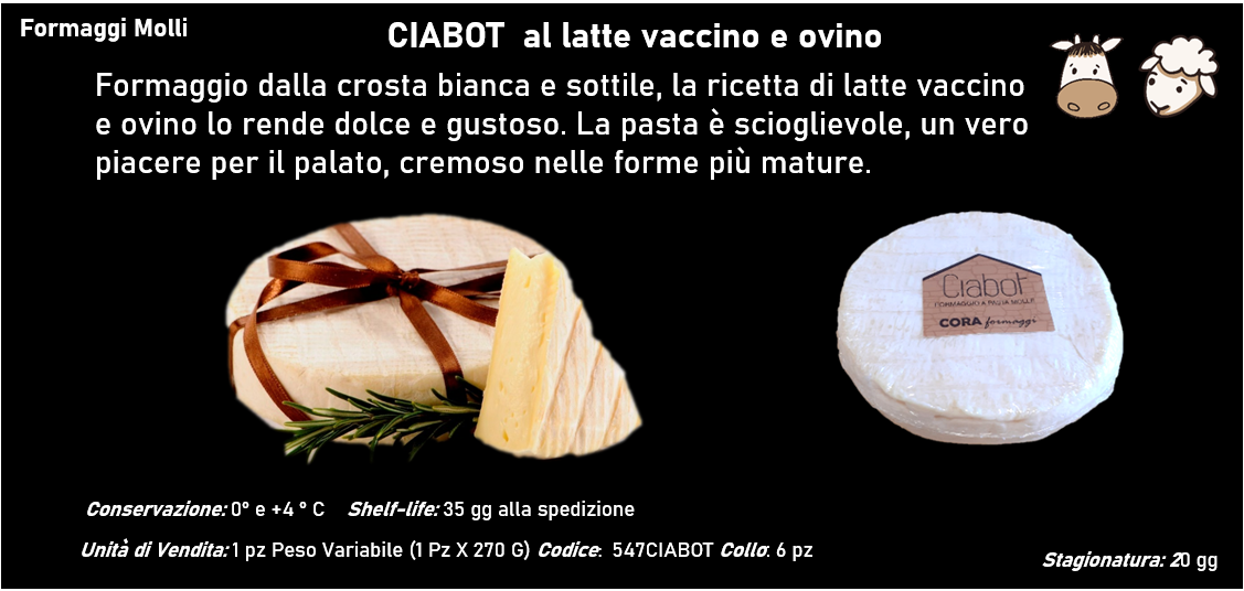 CIABOT  al latte vaccino e ovino
