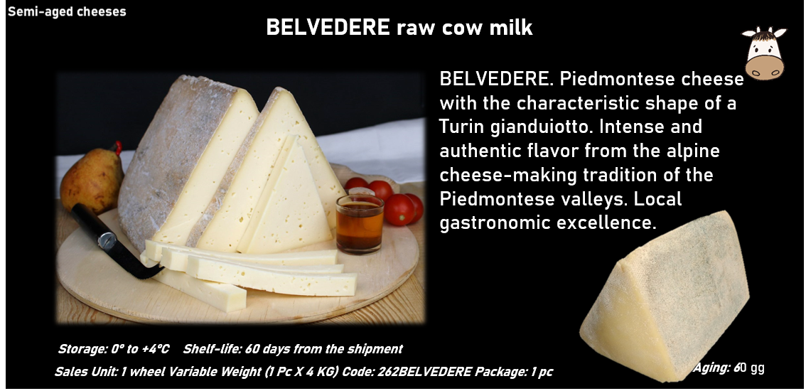 BELVEDERE al latte crudo vaccino