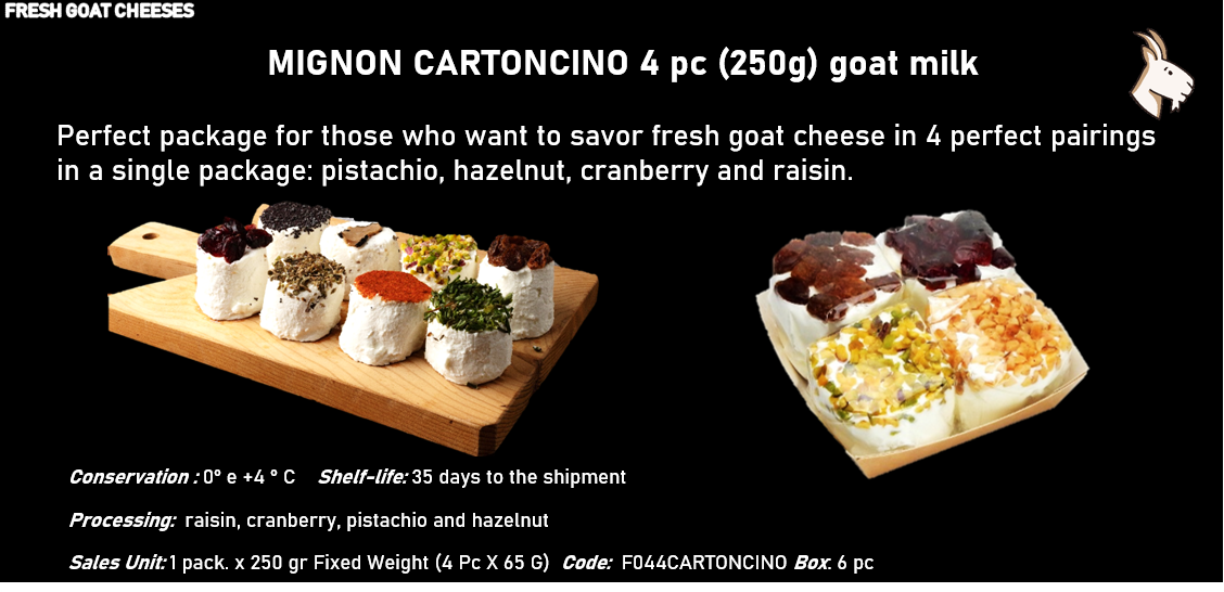 MIGNON CARTONCINO 4 pz (250g) al latte caprino