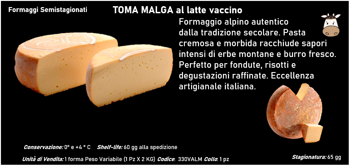 TOMA MALGA al latte vaccino