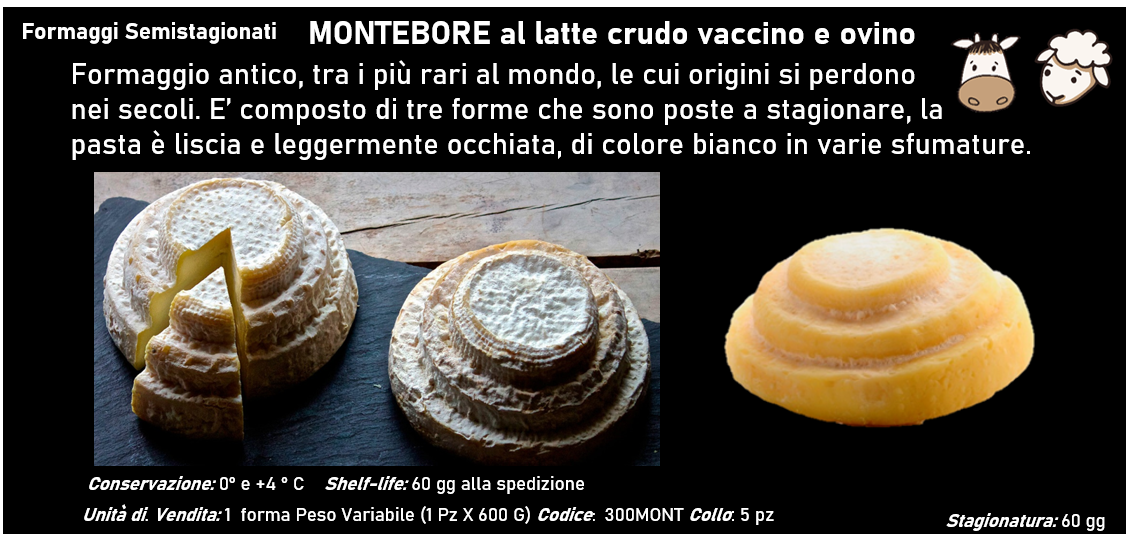 MONTEBORE al latte crudo vaccino e ovino