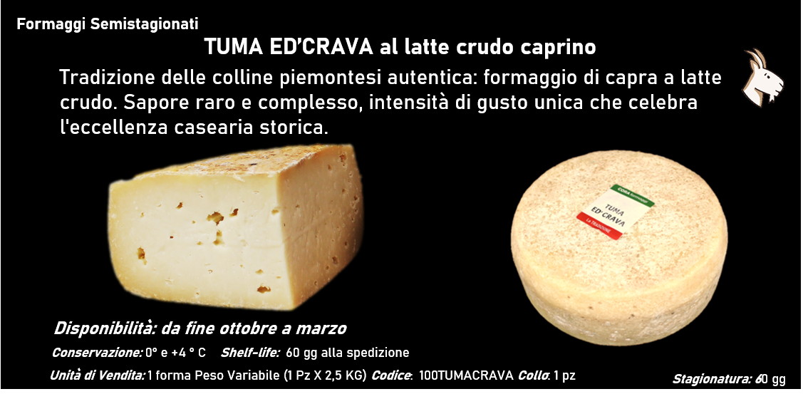 TUMA ED’CRAVA al latte crudo caprino