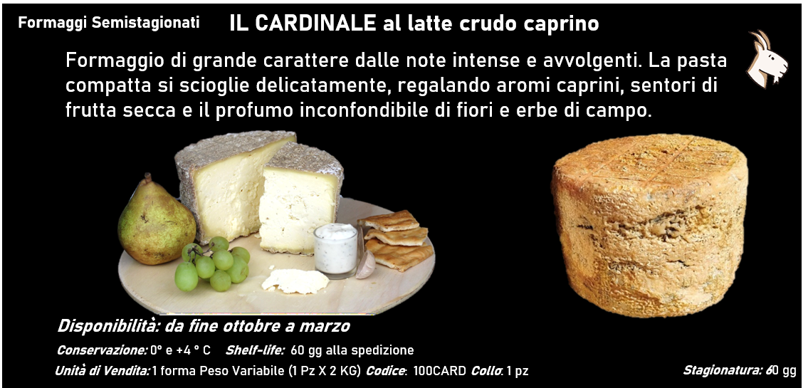 IL CARDINALE al latte crudo caprino
