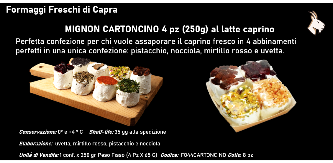MIGNON CARTONCINO 4 pz (250g) al latte caprino