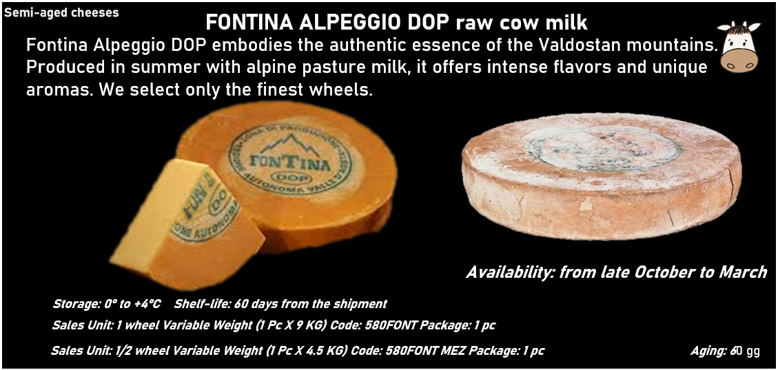 FONTINA ALPEGGIO DOP al latte crudo vaccino